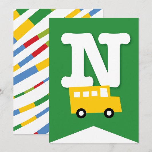 Jongens Speelgoed Vervoer Gelukkig Verjaardagsfees Kaart (Voorkant / Achterkant)