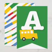 Jongens Speelgoed Vervoer Gelukkig Verjaardagsfees Kaart (Voorkant / Achterkant)