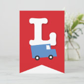 Jongens Speelgoed Vervoer Gelukkig Verjaardagsfees Kaart (Staand voorkant)