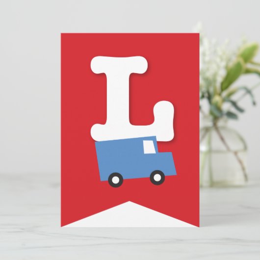 Jongens Speelgoed Vervoer Gelukkig Verjaardagsfees Kaart (Staand voorkant)