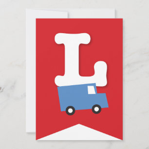 Jongens Speelgoed Vervoer Gelukkig Verjaardagsfees Kaart