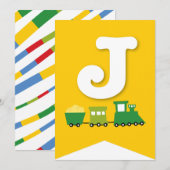 Jongens Speelgoed Vervoer Gelukkig Verjaardagsfees Kaart (Voorkant / Achterkant)