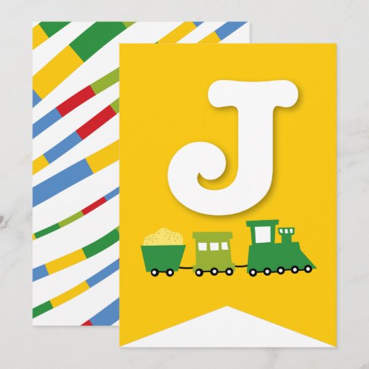 Jongens Speelgoed Vervoer Gelukkig Verjaardagsfees Kaart (Voorkant / Achterkant)