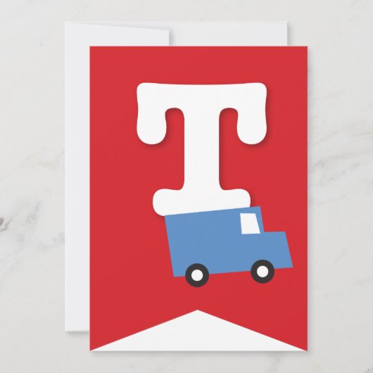 Jongens Speelgoed Vervoer Gelukkig Verjaardagsfees Kaart (Voorkant)