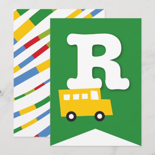 Jongens Speelgoed Vervoer Gelukkig Verjaardagsfees Kaart (Voorkant / Achterkant)