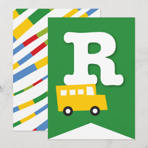 Jongens Speelgoed Vervoer Gelukkig Verjaardagsfees Kaart