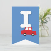 Jongens Speelgoed Vervoer Gelukkig Verjaardagsfees Kaart (Staand voorkant)