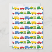 Jongens Speelgoed Vervoer Gelukkig Verjaardagsfees Kaart (Achterkant)