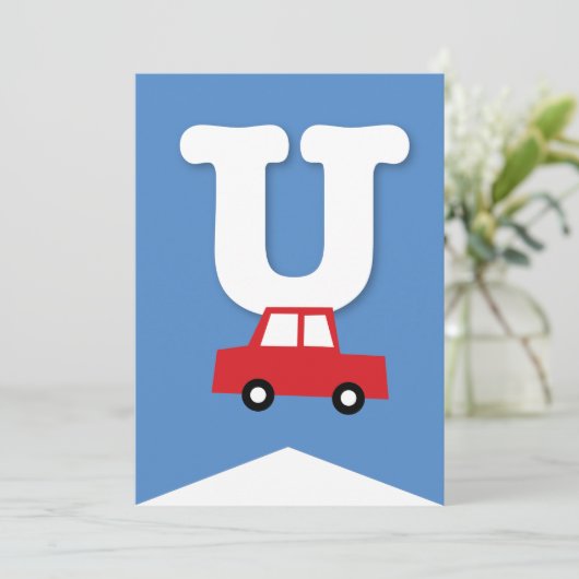 Jongens Speelgoed Vervoer Gelukkig Verjaardagsfees Kaart (Staand voorkant)