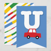 Jongens Speelgoed Vervoer Gelukkig Verjaardagsfees Kaart (Voorkant / Achterkant)