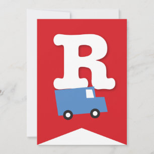 Jongens Speelgoed Vervoer Gelukkig Verjaardagsfees Kaart