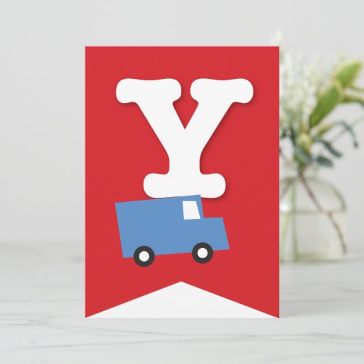 Jongens Speelgoed Vervoer Gelukkig Verjaardagsfees Kaart (Staand voorkant)