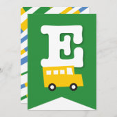 Jongens Speelgoed Vervoer Gelukkig Verjaardagsfees Kaart (Voorkant / Achterkant)