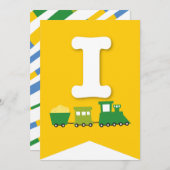 Jongens Speelgoed Vervoer Gelukkig Verjaardagsfees Kaart (Voorkant / Achterkant)