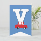 Jongens Speelgoed Vervoer Gelukkig Verjaardagsfees Kaart (Staand voorkant)