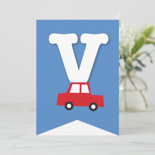 Jongens Speelgoed Vervoer Gelukkig Verjaardagsfees Kaart (Staand voorkant)