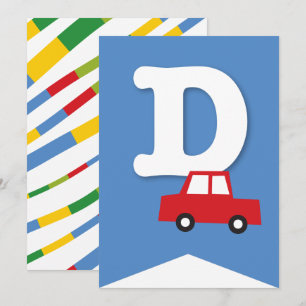 Jongens Speelgoed Vervoer Gelukkig Verjaardagsfees Kaart