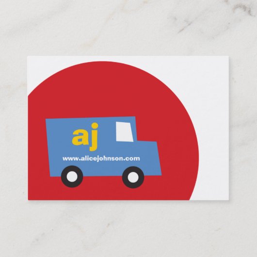 Jongens Speelgoed Vervoer Kinderen Kinder Feestpla Visitekaartje (Achterkant)