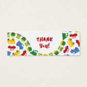 Jongens Speelgoed Vervoer Verjaardagsfeestje DIY C Mini Visitekaartjes (Achterkant)