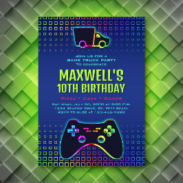 Jongens Spel Vrachtwagen Partij Verjaardag Kaart