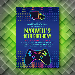 Jongens Spel Vrachtwagen Partij Verjaardag Kaart