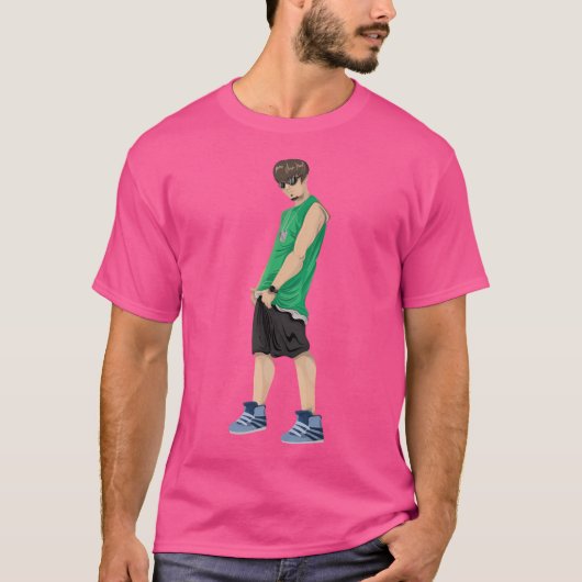 Jongens spelen basketbalteam t-shirt (Voorkant)