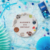 Jongens Sport Kids Verjaardagsfeest Papieren Bordje (Feest)