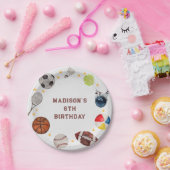 Jongens Sport Kids Verjaardagsfeest Papieren Bordje (Feest)