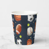 Jongens Sport Marine Verjaardag Papieren Bekers (Links)