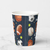 Jongens Sport Marine Verjaardag Papieren Bekers (Rechts)