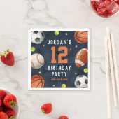 Jongens Sport Marine Verjaardag Servet (Insitu)