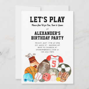 Jongens Sportballen Athletic All Star Kids Verjaar Kaart