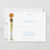 Jongens Sportballen Invul Verjaardag Bedankt Notitiekaartje (Voorkant)