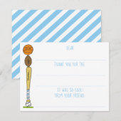 Jongens Sportballen Invul Verjaardag Bedankt Notitiekaartje (Voorkant / Achterkant)