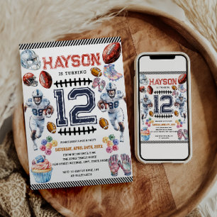 Jongens Sporten Football Verjaardagsfeest Kaart