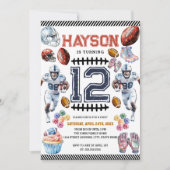 Jongens Sporten Football Verjaardagsfeest Kaart (Voorkant)