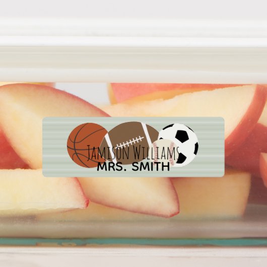 Jongens Sportgroene streep waterdichte labels (Aangebracht)