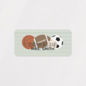 Jongens Sportgroene streep waterdichte labels (Design 2)