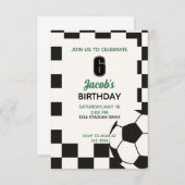 Jongens Sportvoetbal Verjaardagsfeest Kaart (Voorkant / Achterkant)