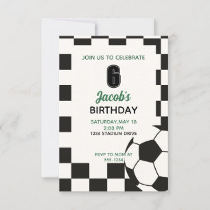 Jongens Sportvoetbal Verjaardagsfeest Kaart