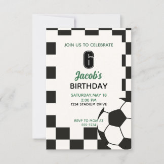 Jongens Sportvoetbal Verjaardagsfeest Kaart