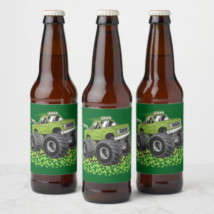 Jongens St. Patricks Dag Peuter Gelukkig Monstertr Bier Etiket