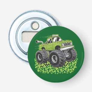 Jongens St. Patricks Dag Peuter Lucky Monster Truc Button Flesopener
