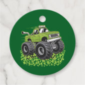 Jongens St Patricks Dag Peuter Lucky Monster Truck Bedankjes Labels (Voorkant)