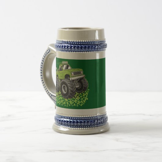 Jongens St Patricks Dag Peuter Lucky Monster Truck Bierpul (Voorkant links)