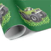 Jongens St Patricks Dag Peuter Lucky Monster Truck Cadeaupapier (Rol Hoek)