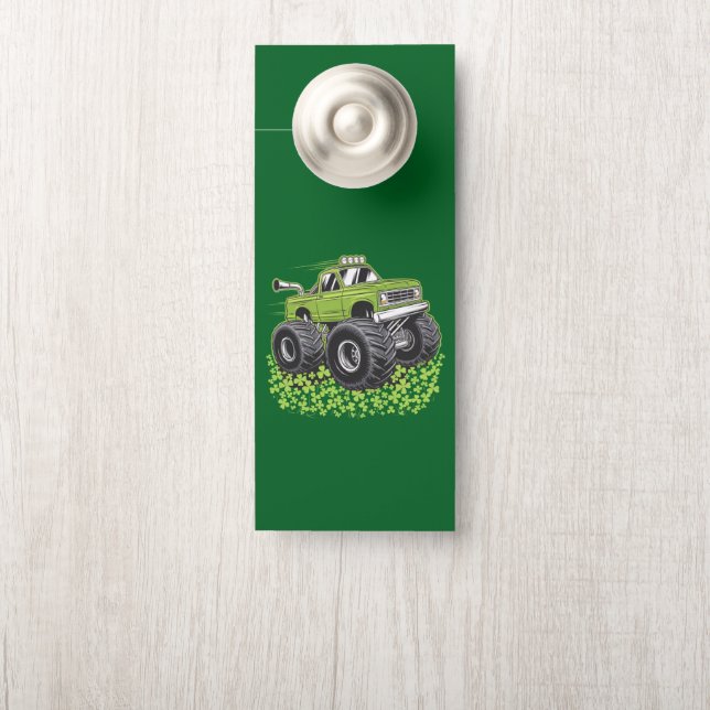 Jongens St Patricks Dag Peuter Lucky Monster Truck Deurhanger (Op knop)