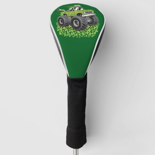 Jongens St Patricks Dag Peuter Lucky Monster Truck Golfheadcover (Voorkant)