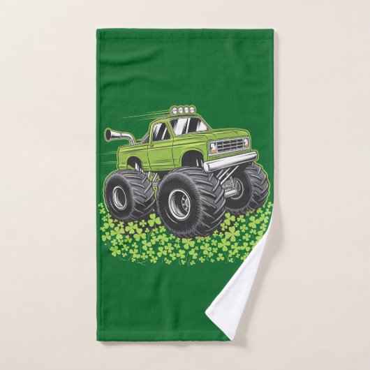 Jongens St Patricks Dag Peuter Lucky Monster Truck Handdoek (Handdoek)