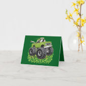Jongens St Patricks Dag Peuter Lucky Monster Truck Kaart (Gele Bloem)